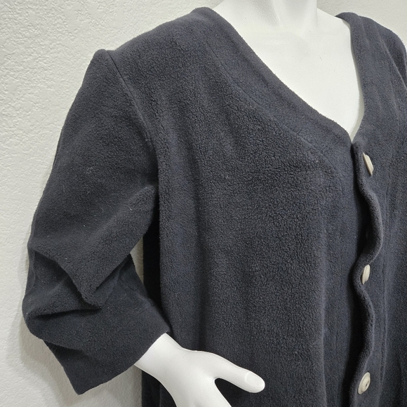 Blue Fish Black Button-Up Coat Size XL - Picture 10 of 14